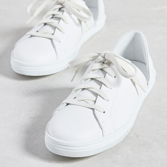 Freda Salvador Shoes - Freda Salvador EDA D'ORSAY SNEAKER In White Leather, 6.5